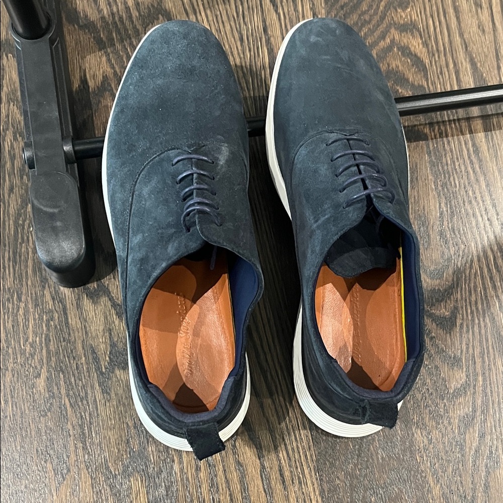 Elegant Navy Suede Oxfords